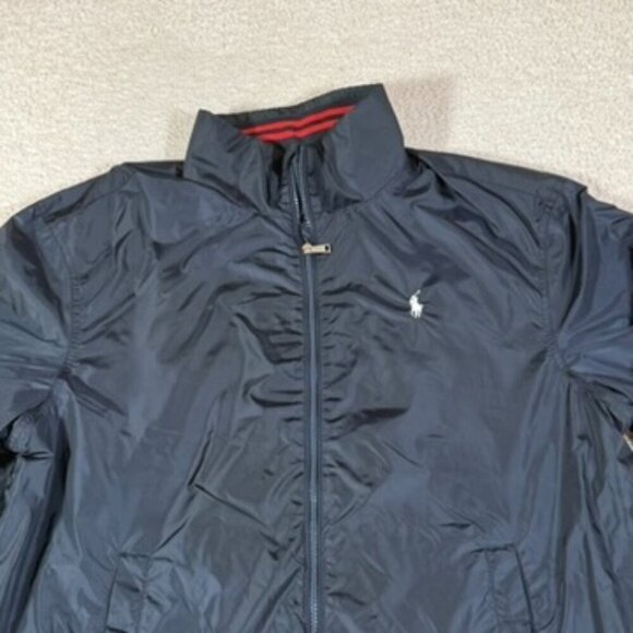 Polo Ralph Lauren Mens Lenox Windbreaker Jacket Full Zip Navy Blue Large Preppy - Picture 3 of 11